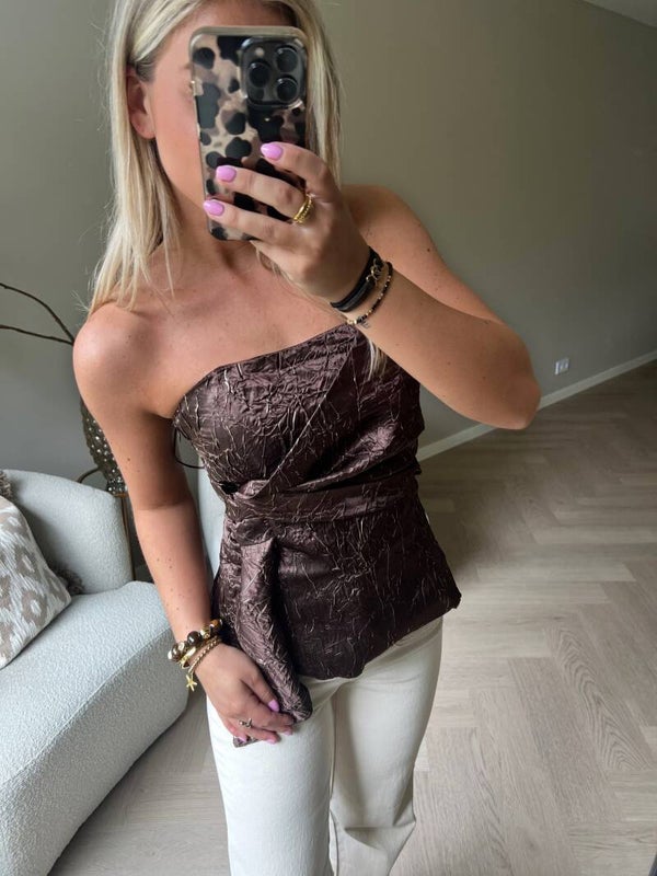 Strapless top bruin
