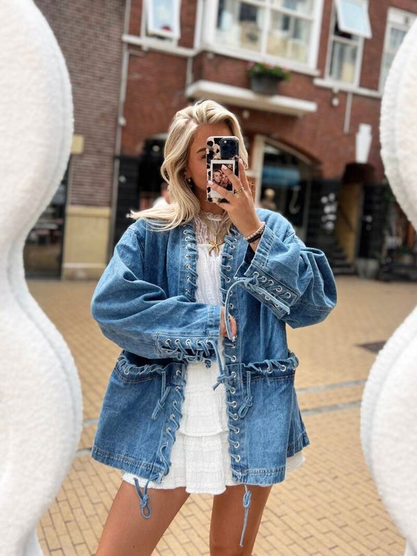 Denim oversized jacket