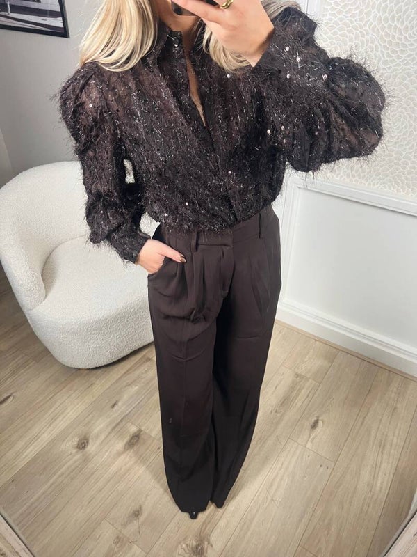 Pantalon donkerbruin