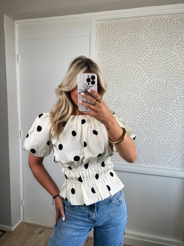 Top pofmouw stip creme