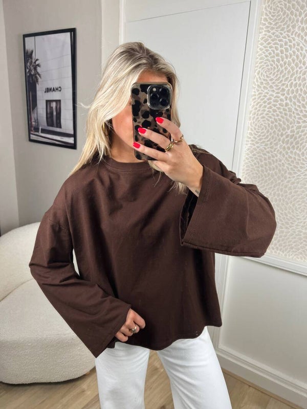 Longsleeve bruin