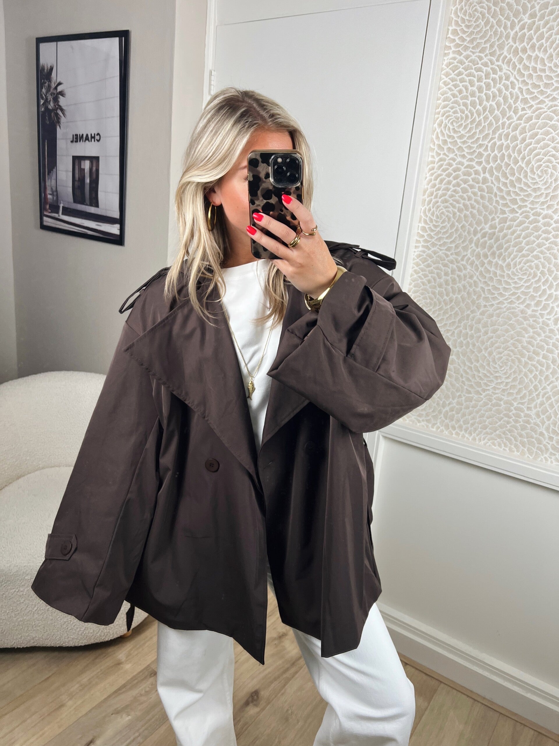 Trenchcoat ceintuur bruin