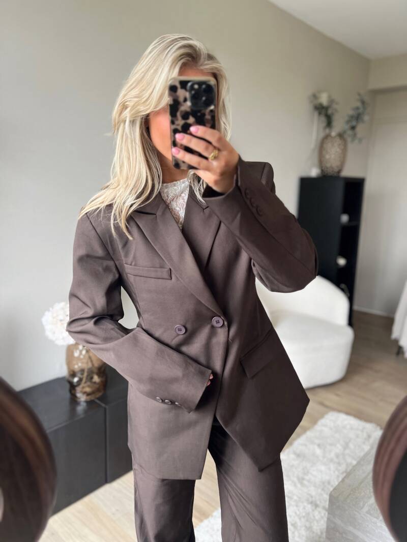 Blazer getailleerd Silvi Ambika bruin