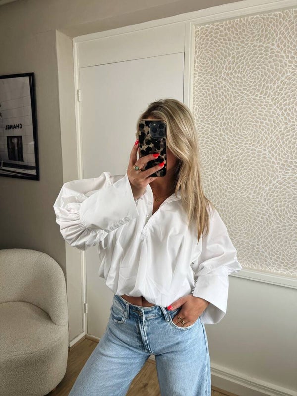 Blouse cropped wit