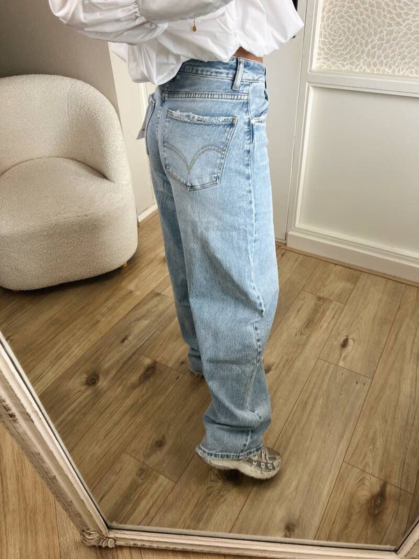 Jeans barrel fit Queen Hearts light blue