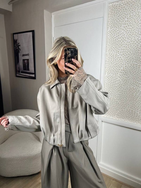 Jasje bomber taupe
