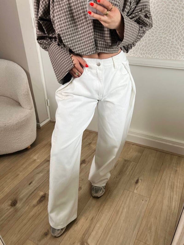 Jeans plooi wit Redial