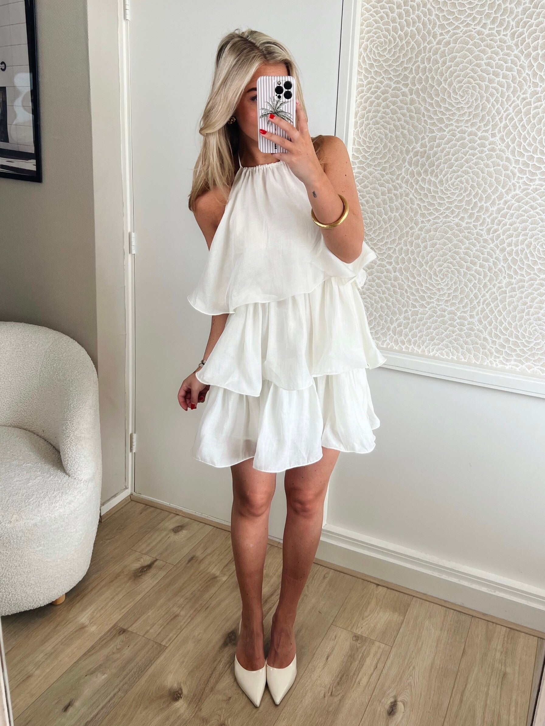 Jurkje ruffle creme