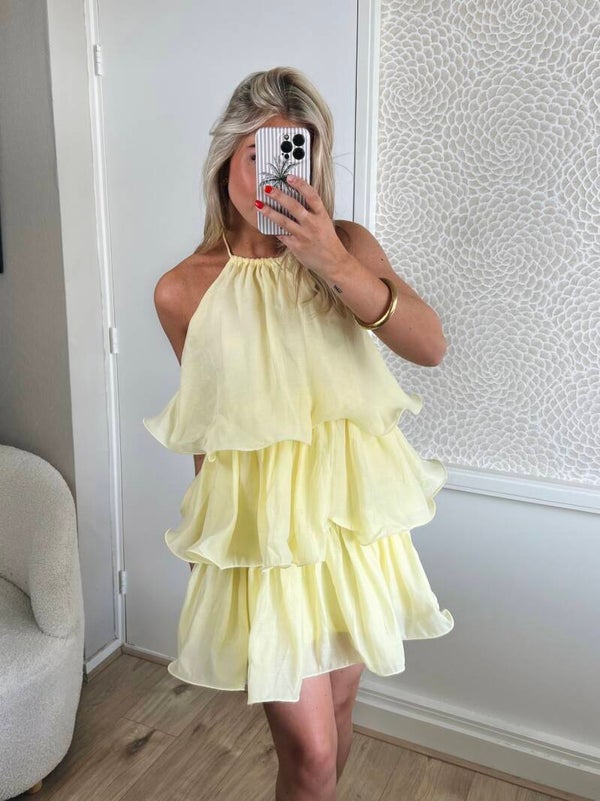 Jurkje ruffle geel