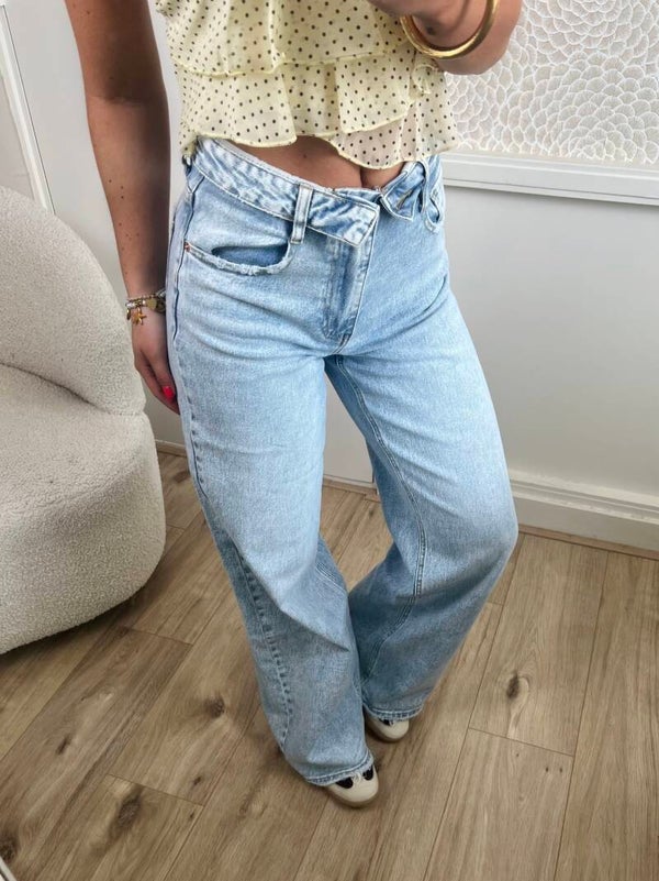 Jeans omgeslagen boord Queen Hearts