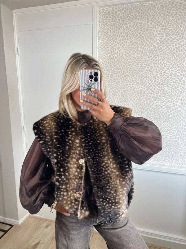 Gilet bambi stof