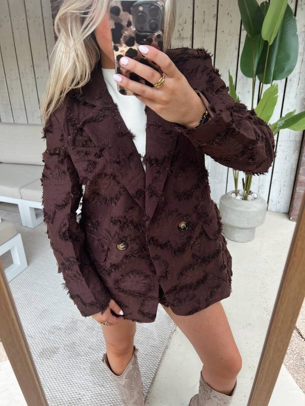 Blazer haartjes bruin