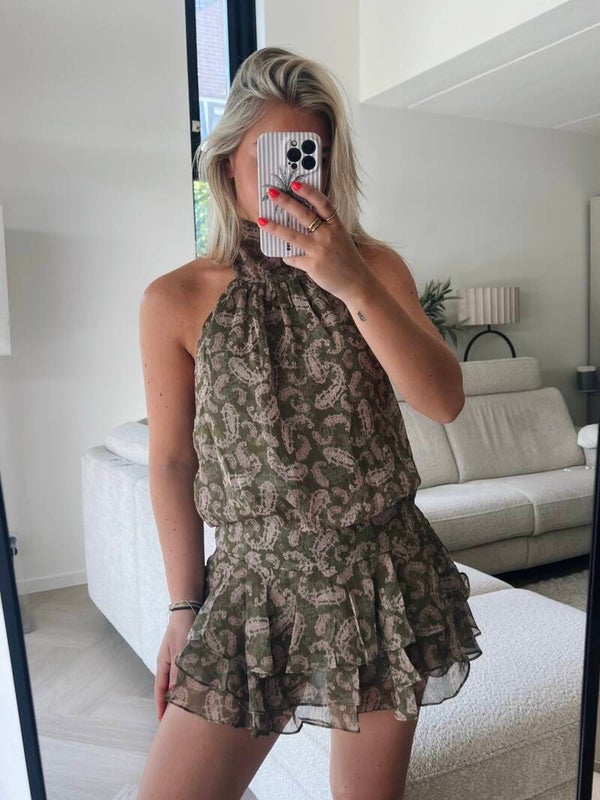 Playsuit groen print