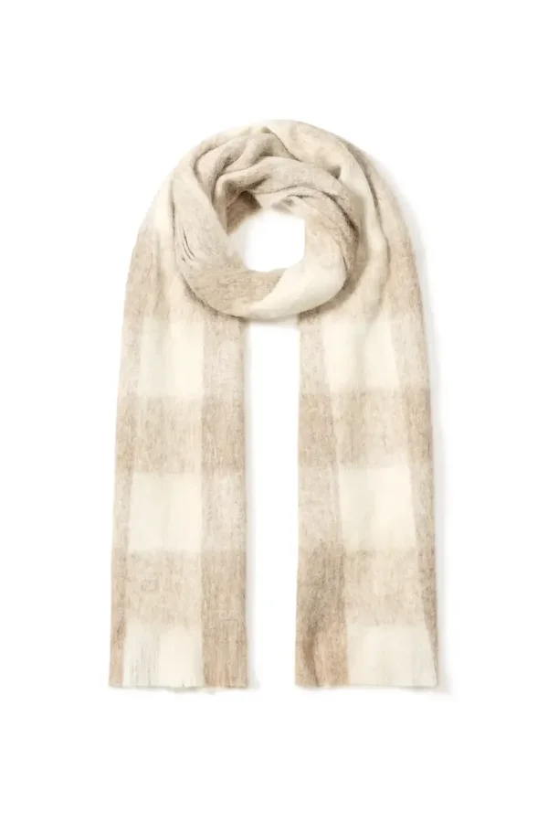Sjaal ruit beige
