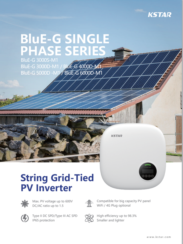 K Star mono hybride omvormer 3600 3,6kW inclusief installatie