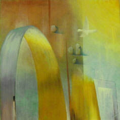 Titel: Vrijheid Afmetingen werk: 90x90 Afmetingen lijst: 98x98 Techniek: Acryl op doek Prijs: op aanvraag