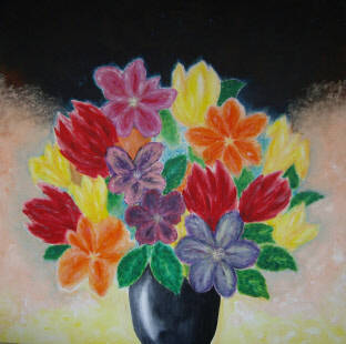 Titel: Stilleven Afmetingen werk: 150x150 Techniek: acryl op linnen Prijs: op aanvraag