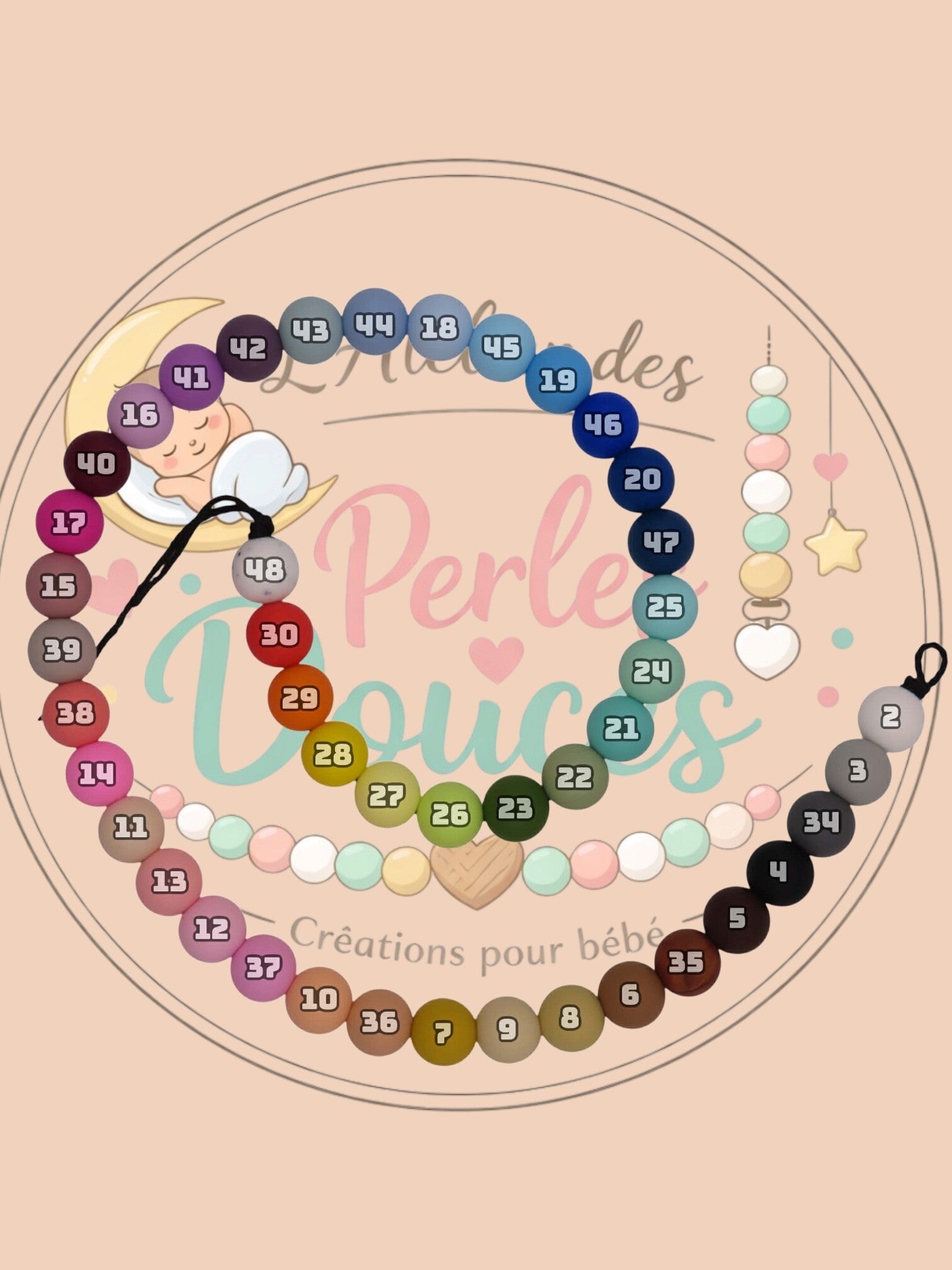 Perles rondes 12 mm uni