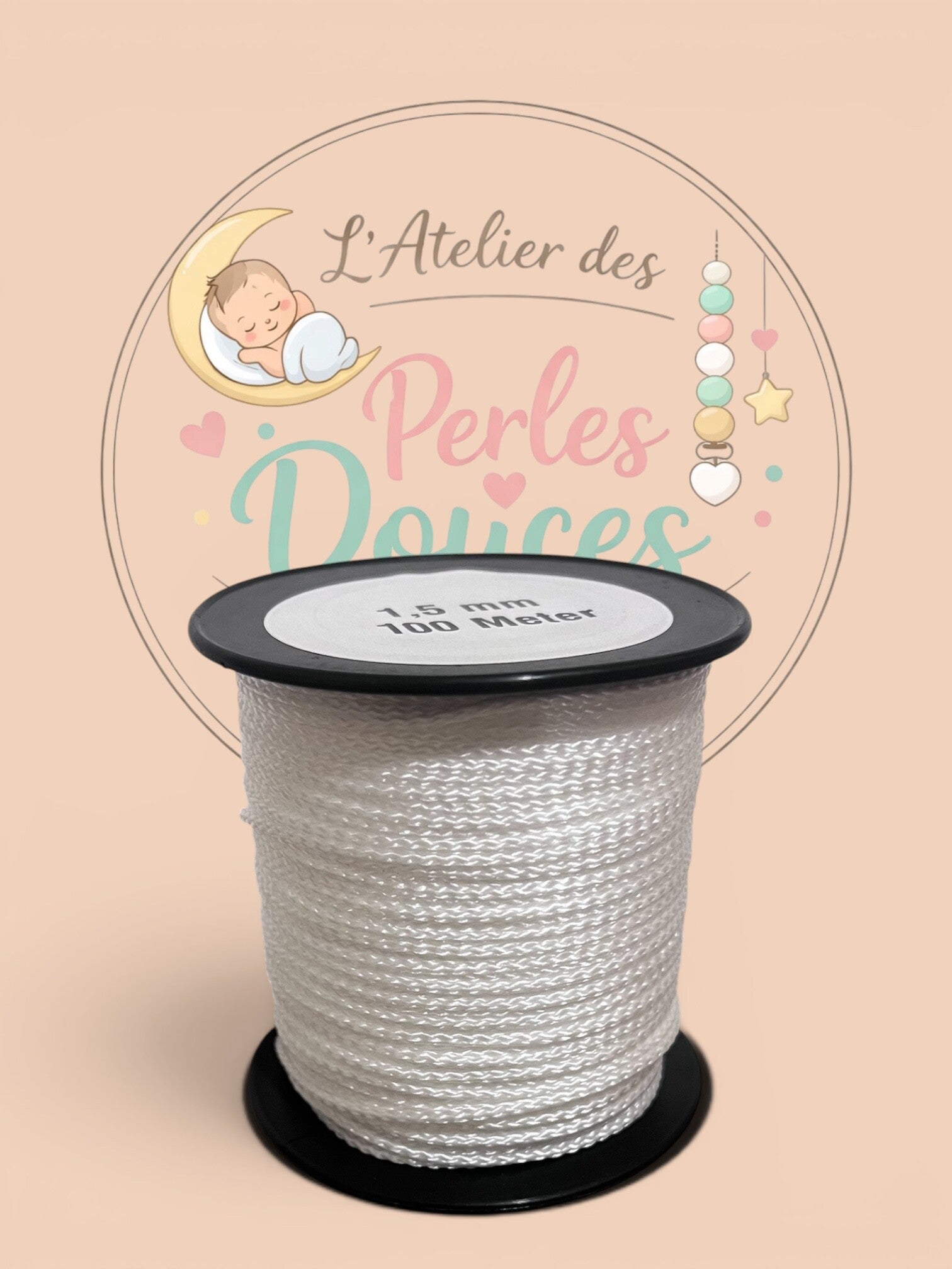 Fil polyester blanc