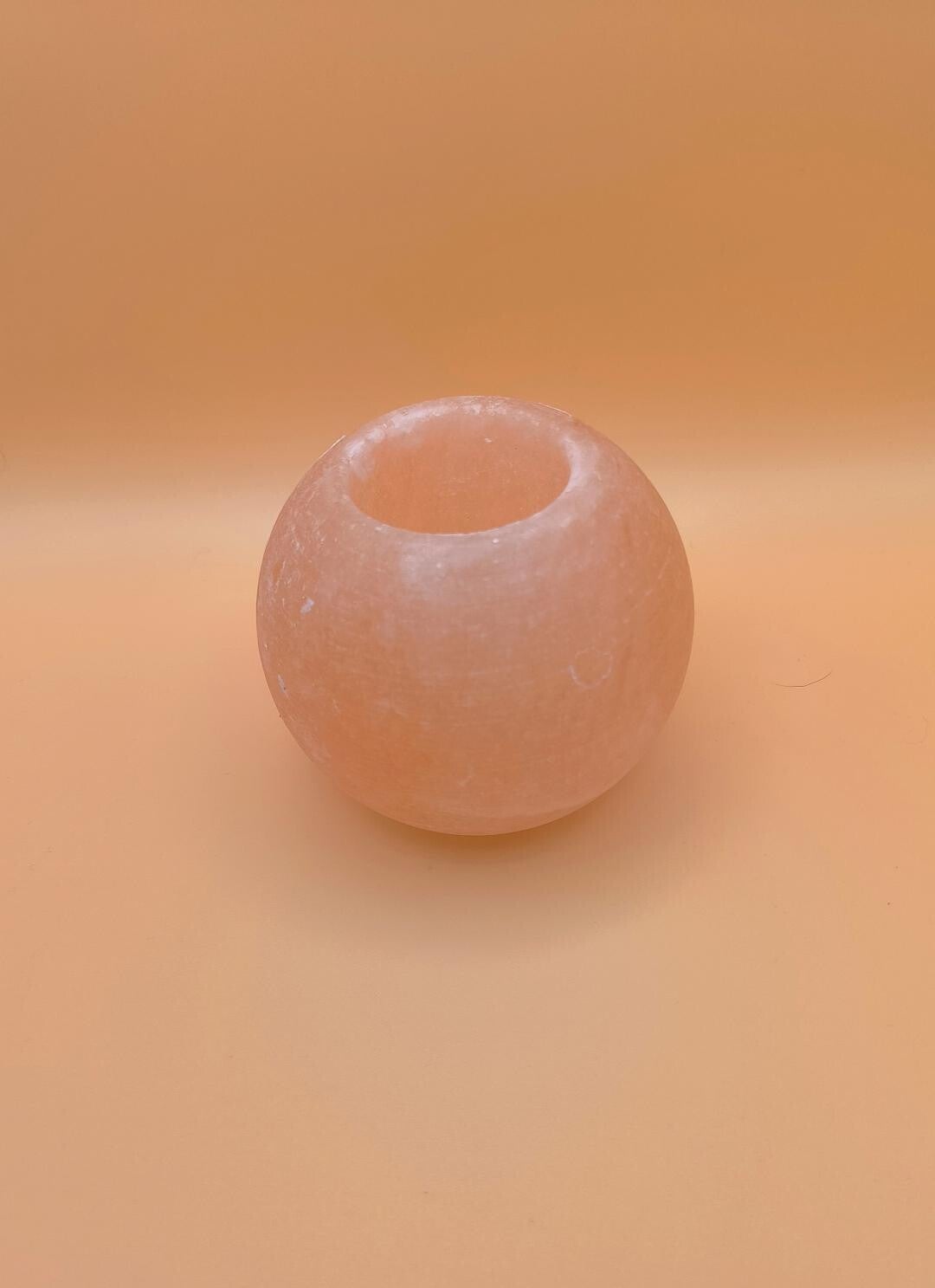 Bougeoir en Cristal de sel Himalaya naturel ( sphère )