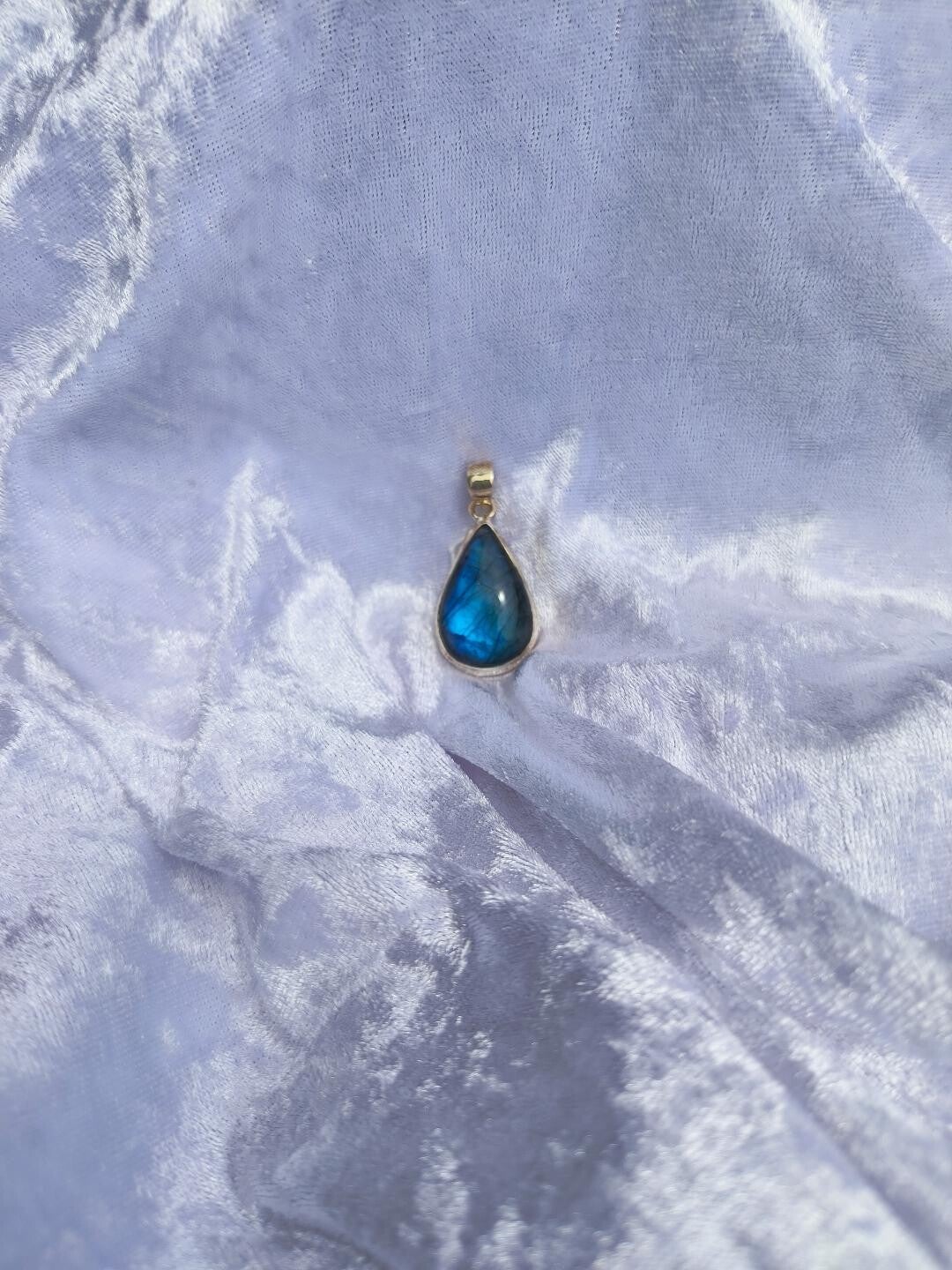 Médaillon argent 925 labradorite