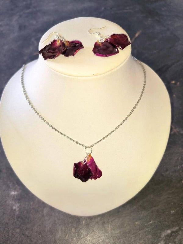 Parure pétales de Rose. ROSE Éternelle
