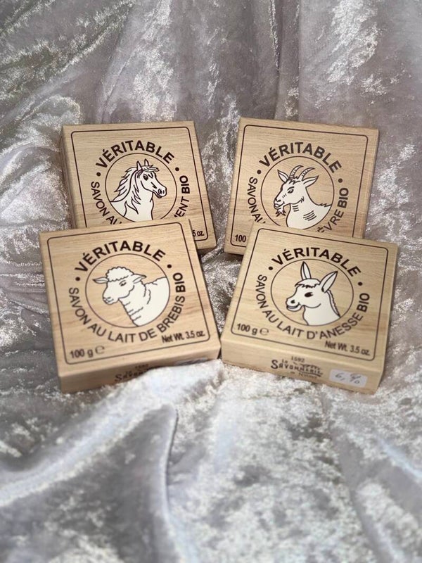 Savon BIO au lait de Brebis, d'Anesse, de Jument ou de Chèvre