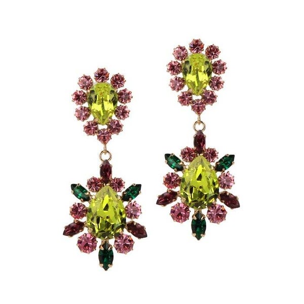 Otazu - Lalique statement oorbellen met bloemmotief