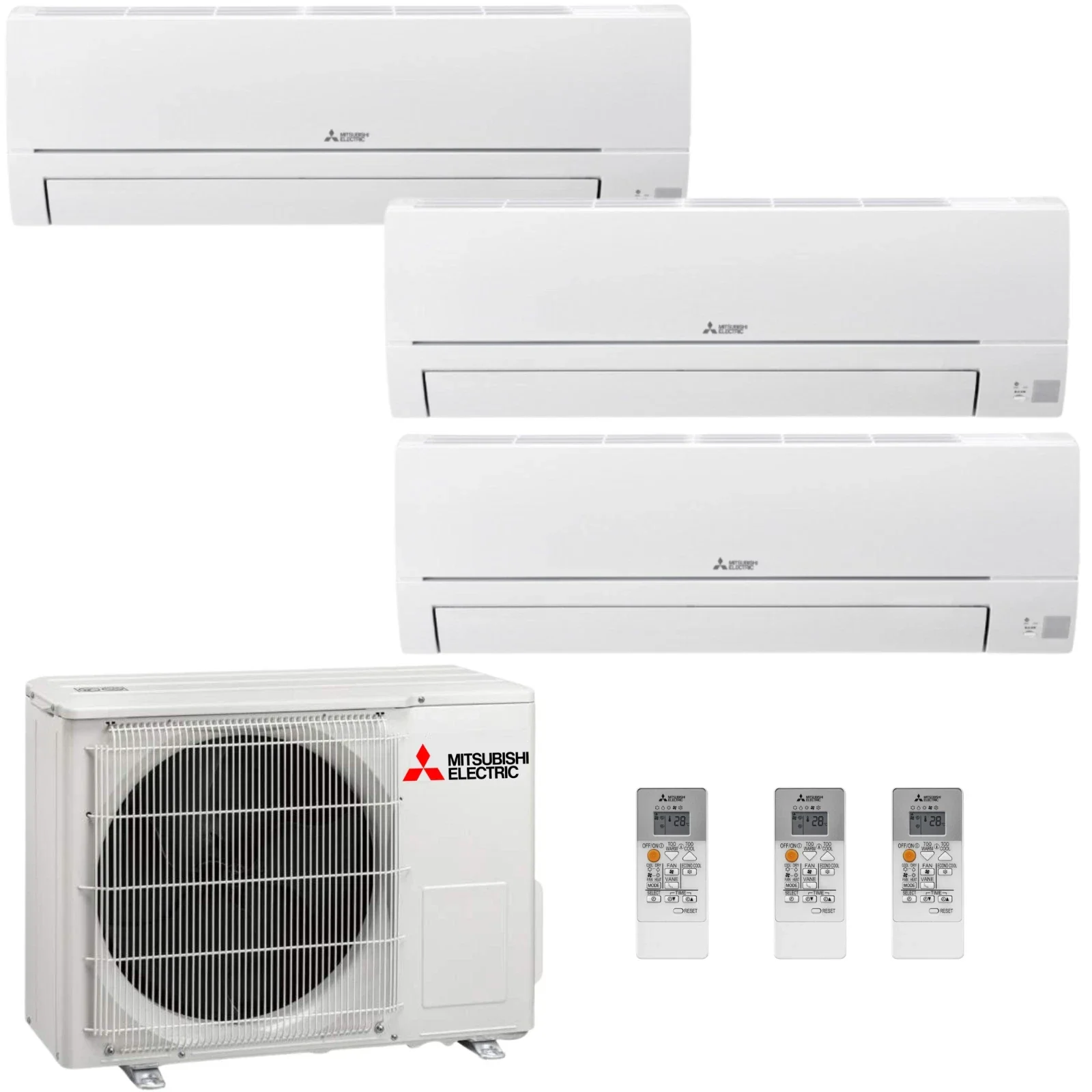 Trio-Split-Klimaanlage inkl. Montage – Komfort Paket (3 Räume)