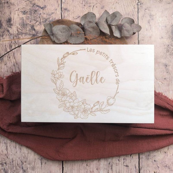 Boîte naissance floral modèle 2