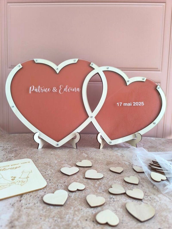 Livre d'or double coeur