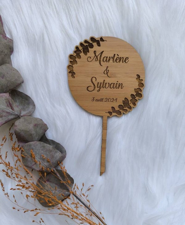 Topper gâteau Eucalyptus