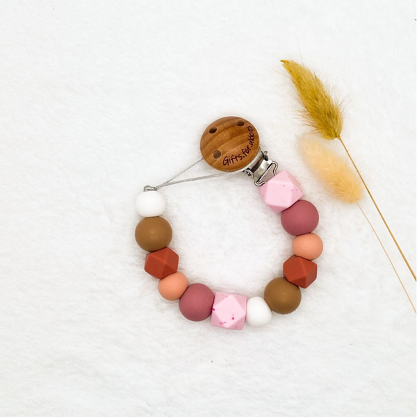 Speenkoord wit | oud roze | hazelnoot