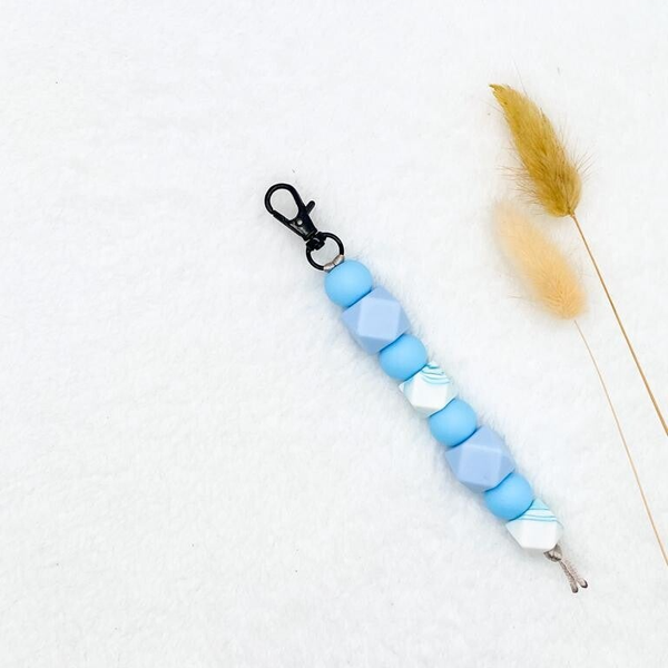 Sleutelhanger baby blue | marmer blauw