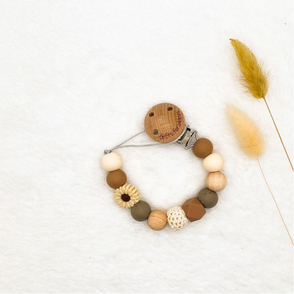 Speenkoord daisy | latte | hazelnoot