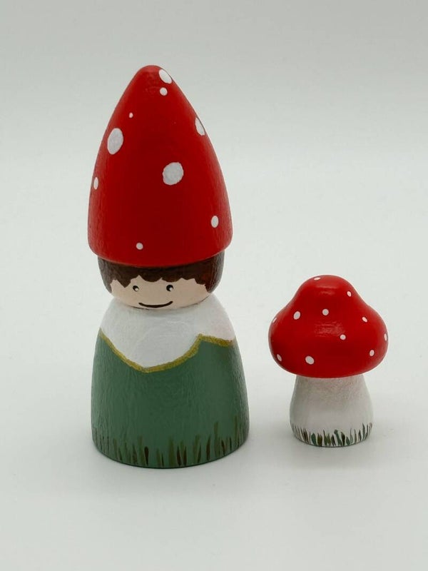 Kabouter met paddenstoel