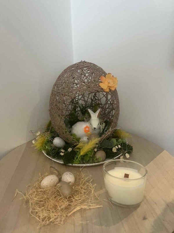 Sfeervol paasdecoratie ei - konijntje of schaapje