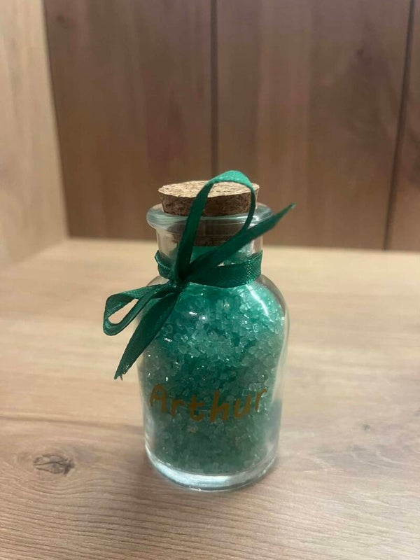 Flesje glas met kurk