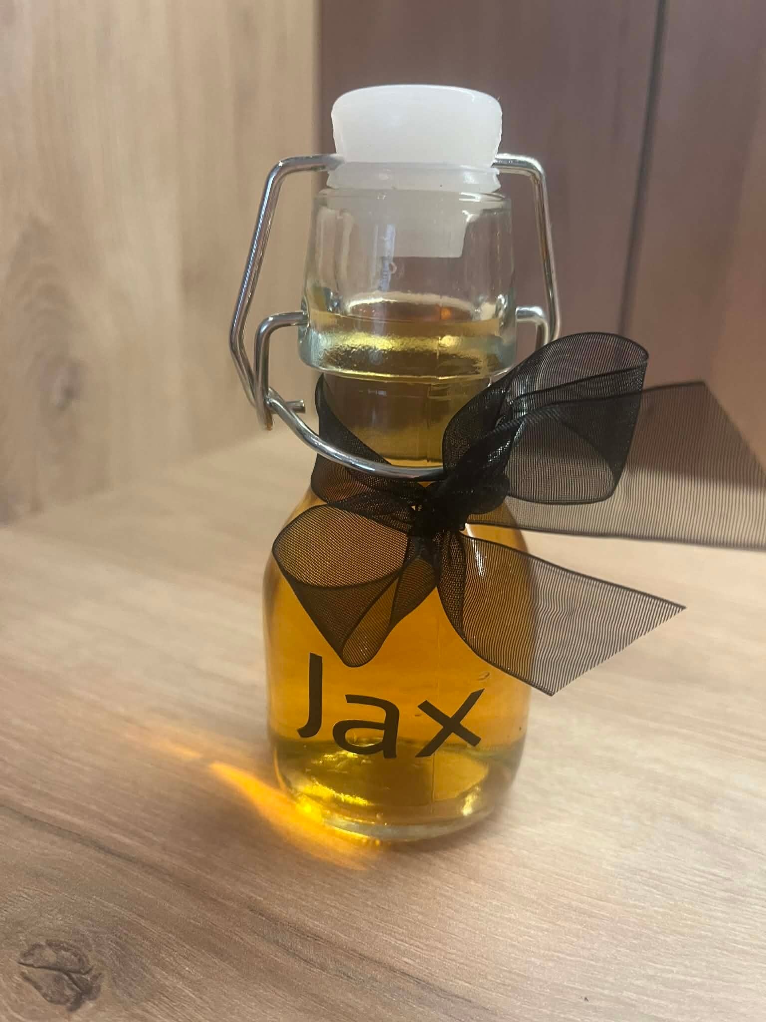 Melkflesje glas met wit ringetje