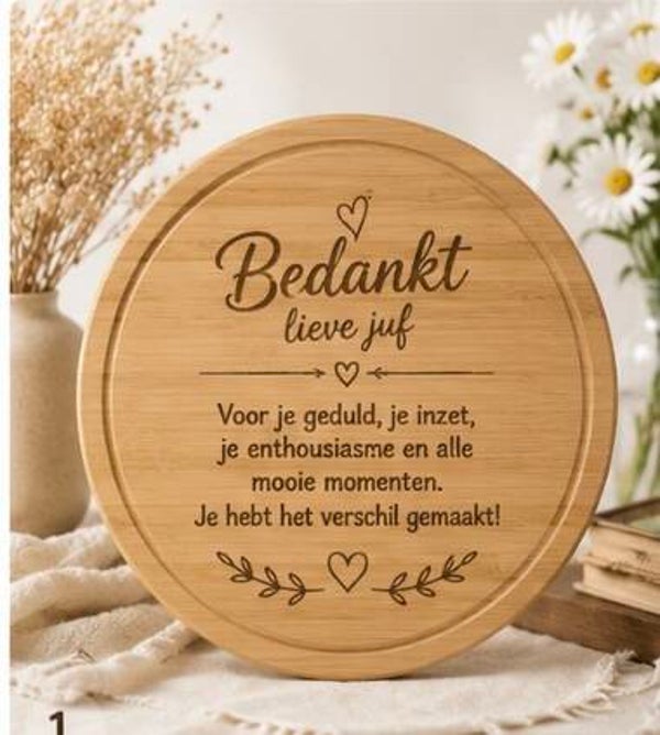 Ronde houten plank - 28 cm