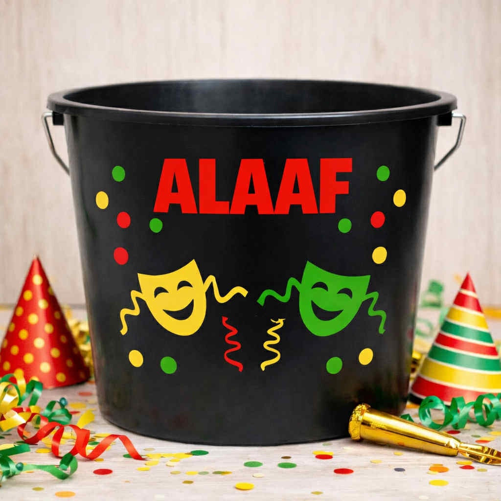 Gepersonaliseerde carnavals emmer - 12 liter