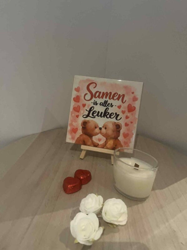 Gepersonaliseerd keramisch tegeltje - 15x15 cm