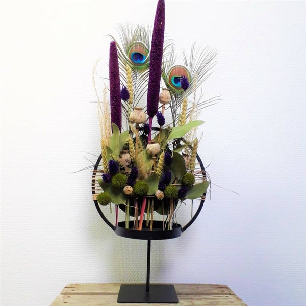 Trend ring op voet I Peacock feather