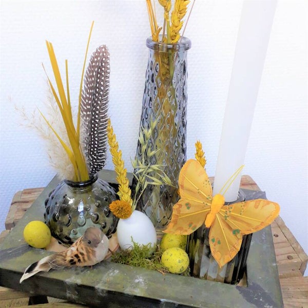 DIY Paasarrangement-  Geinig geel