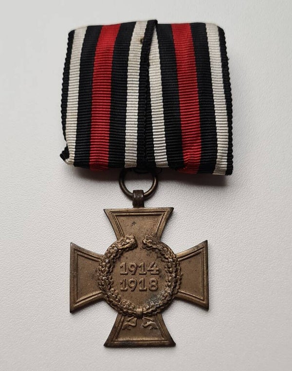 Einzelspange : 'Hindenburg Kreuz ohne Schwertern' 1914-18 'W.R."