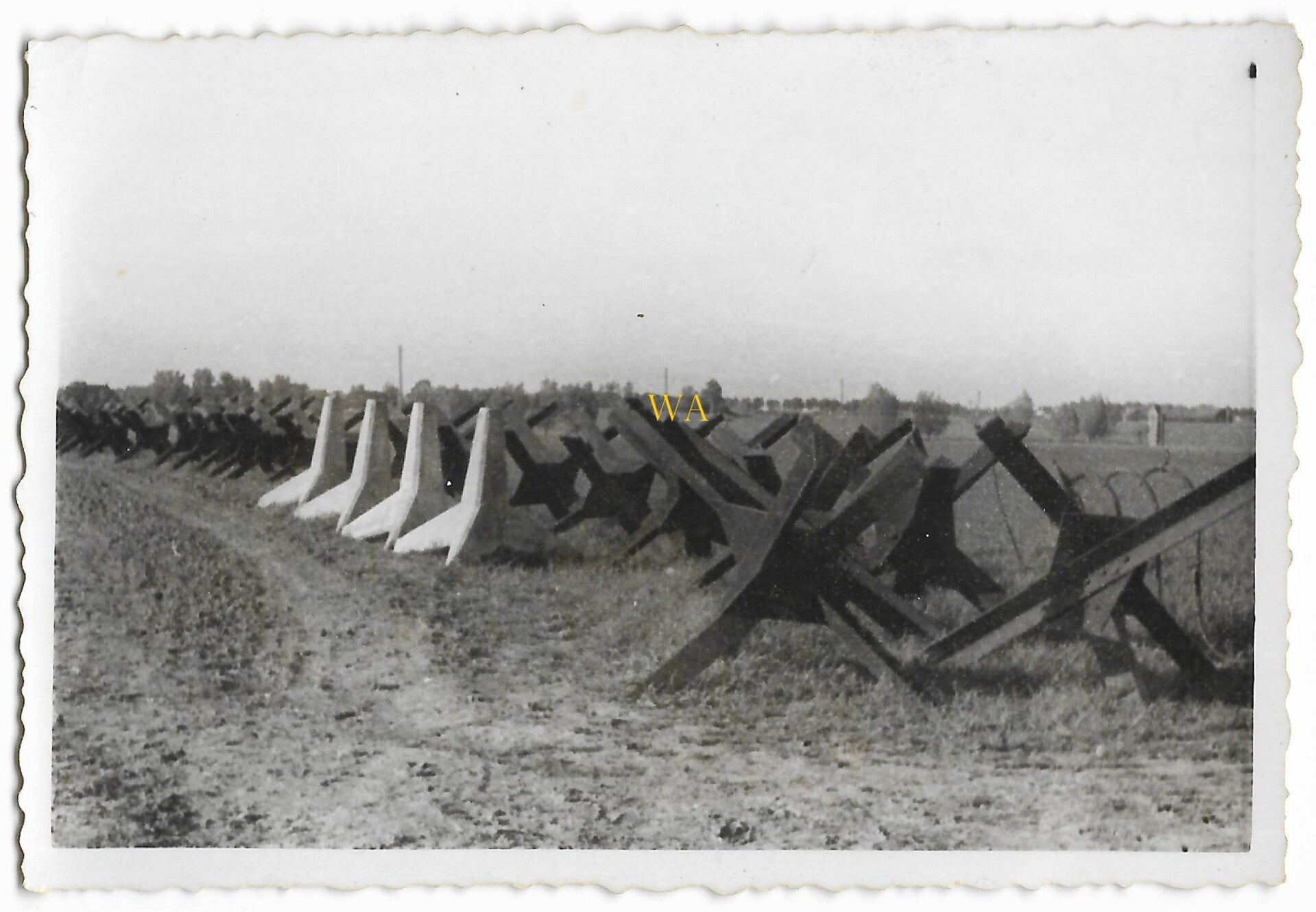 Dragon teeth and tank barriers