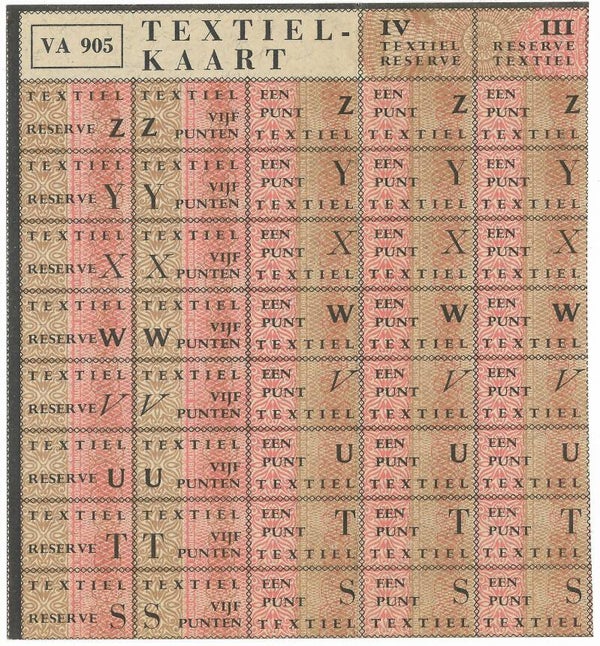 Dutch textile vouchers ( WW2)