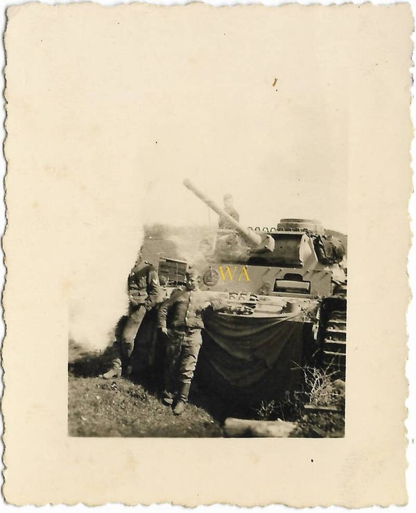 German Panzerkampfwagen III above a ditch