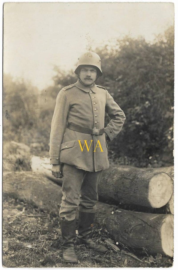 German soldier with M16 steel helmet