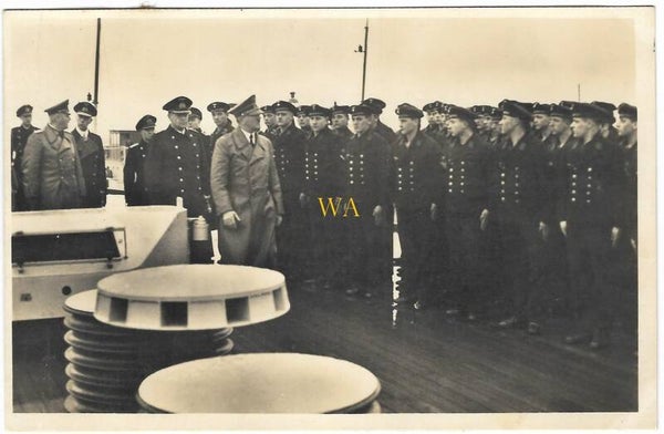 Adolf Hitler inspects Kriegsmarine soldiers